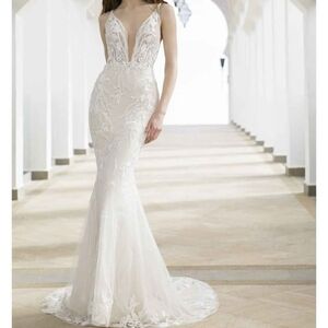 Elegant White Lace Gown